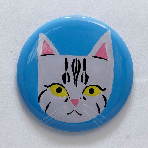森邦保作品 猫マグネット N10（キジトライメージ）ロゴマークなしです。