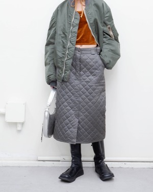 1980s BELFE - utility quilted skirt