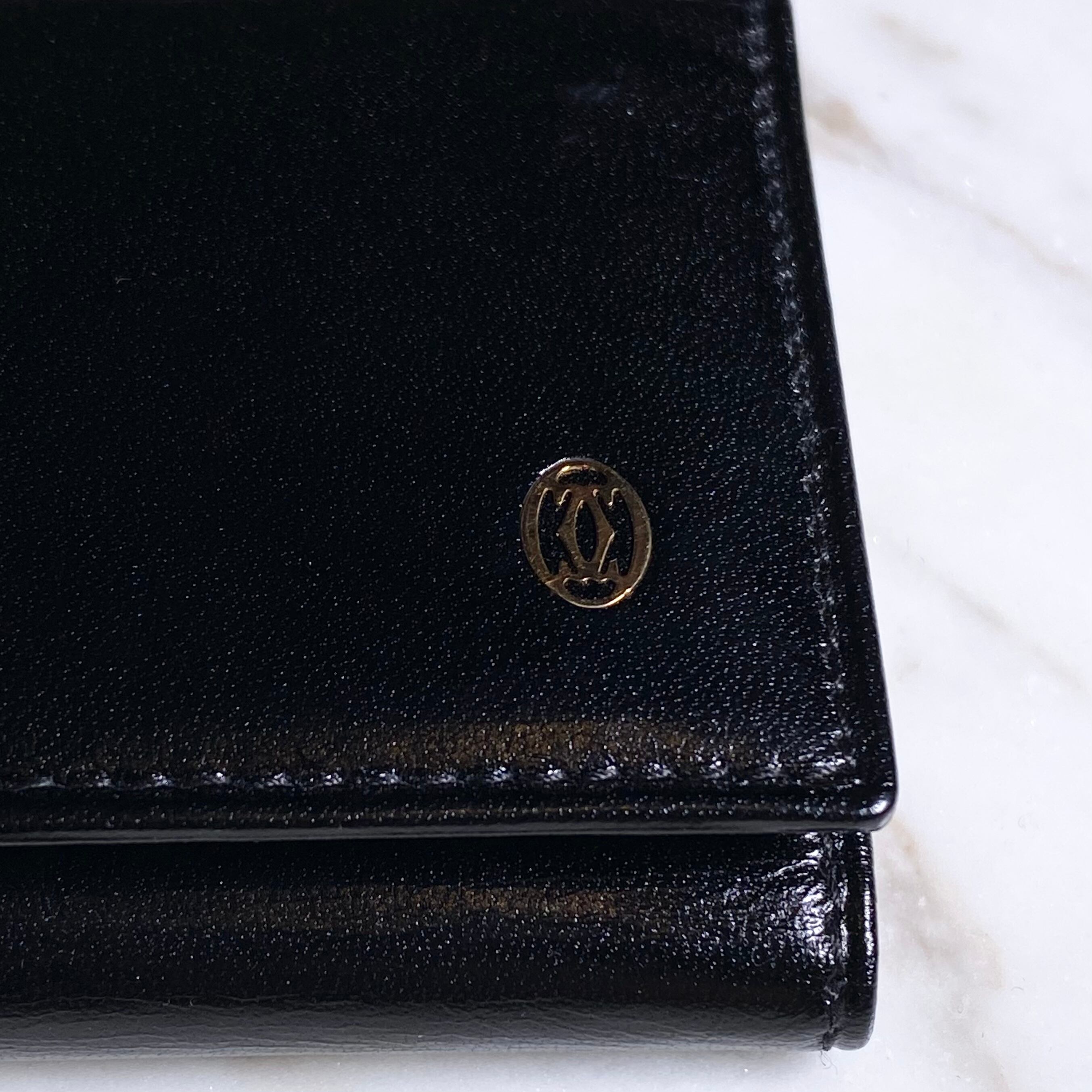 CARTIER black leather key case “pasha” | NOIR ONLINE