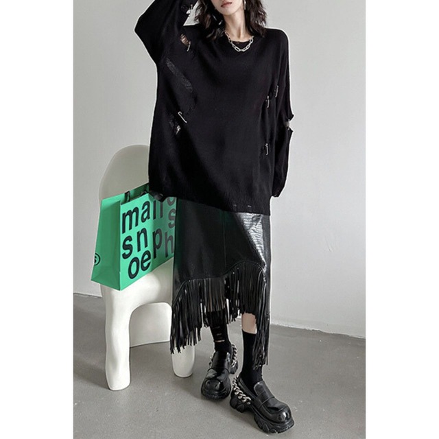 Round neck plain pullover C0538