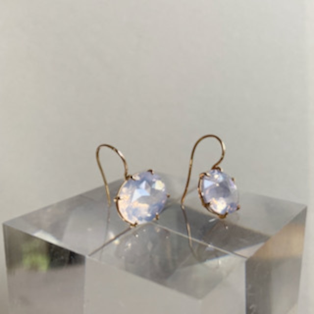 Crystal Opal  Flash Diamond One Side Earring