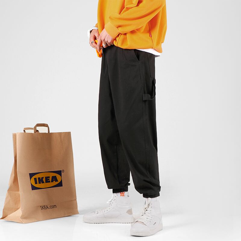 全2色 カーゴパンツ ストレート カジュアル シンプル 無地
