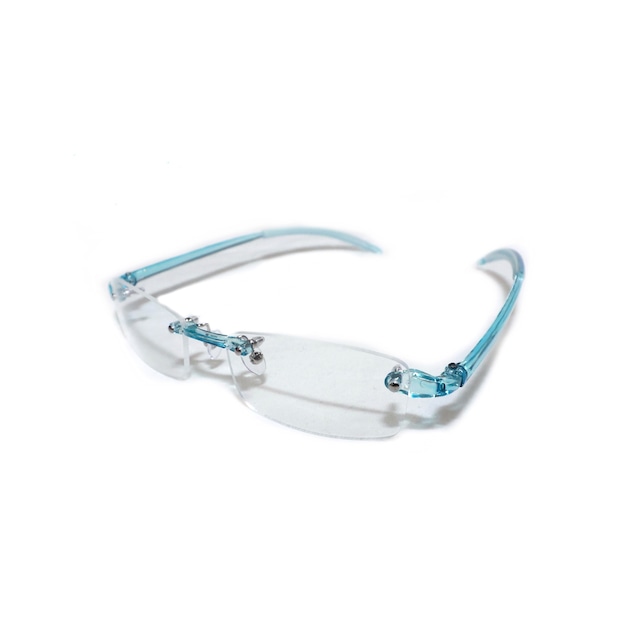 Rimless sunglasses blue