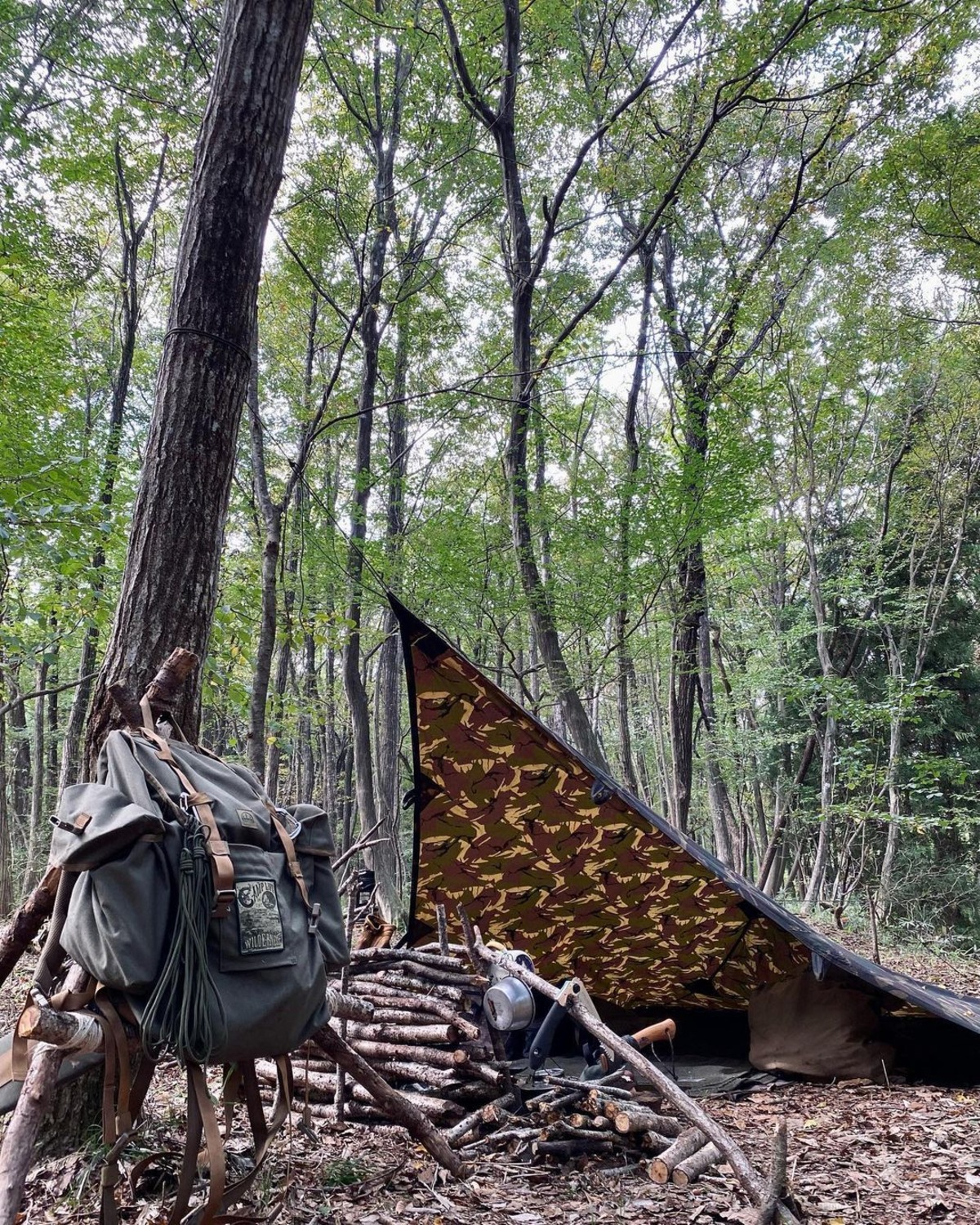 ブッシュクラフト スペイン オイルスキン タープ 3×3m リミテッド  