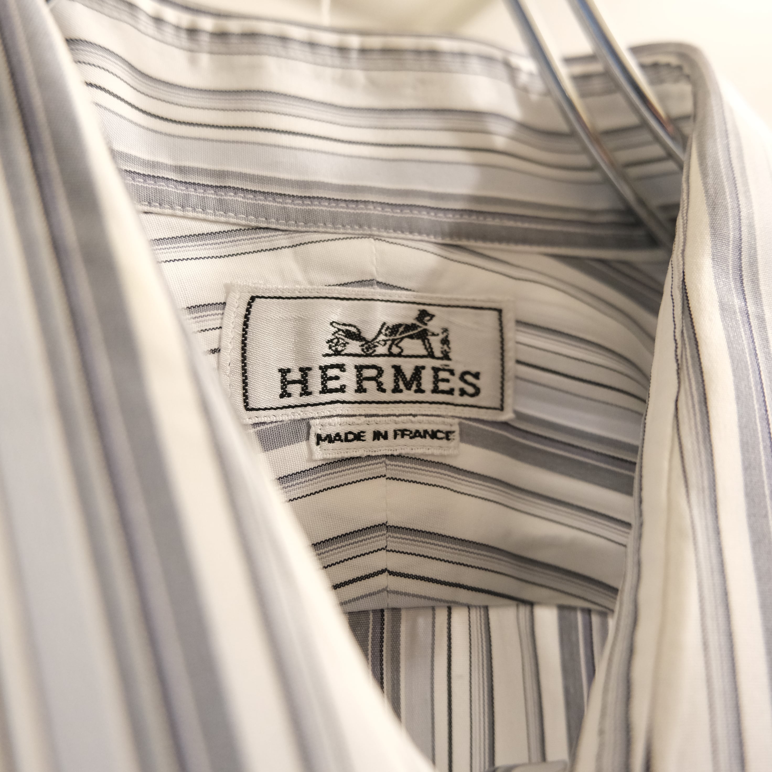 HERMES MADE IN FRANCE STRIPE SHIRT エルメス フランス製 ストライプ