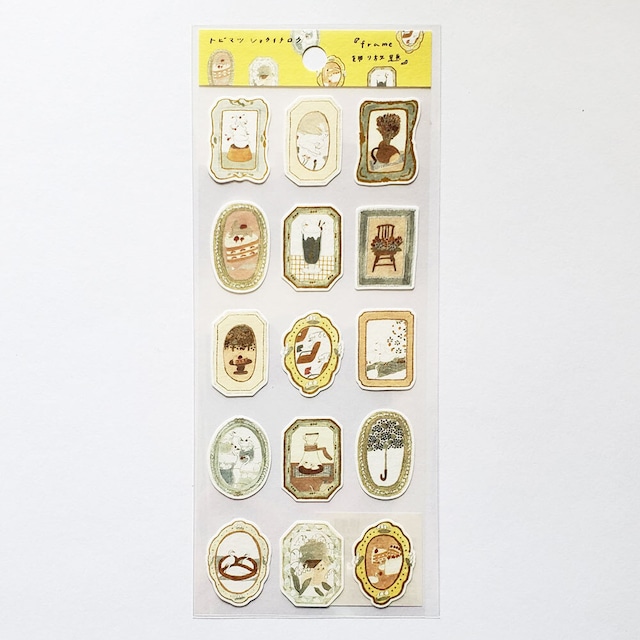 トビマツショウイチロウ　コットンペーパーシール　frame飾り放題　イエロー