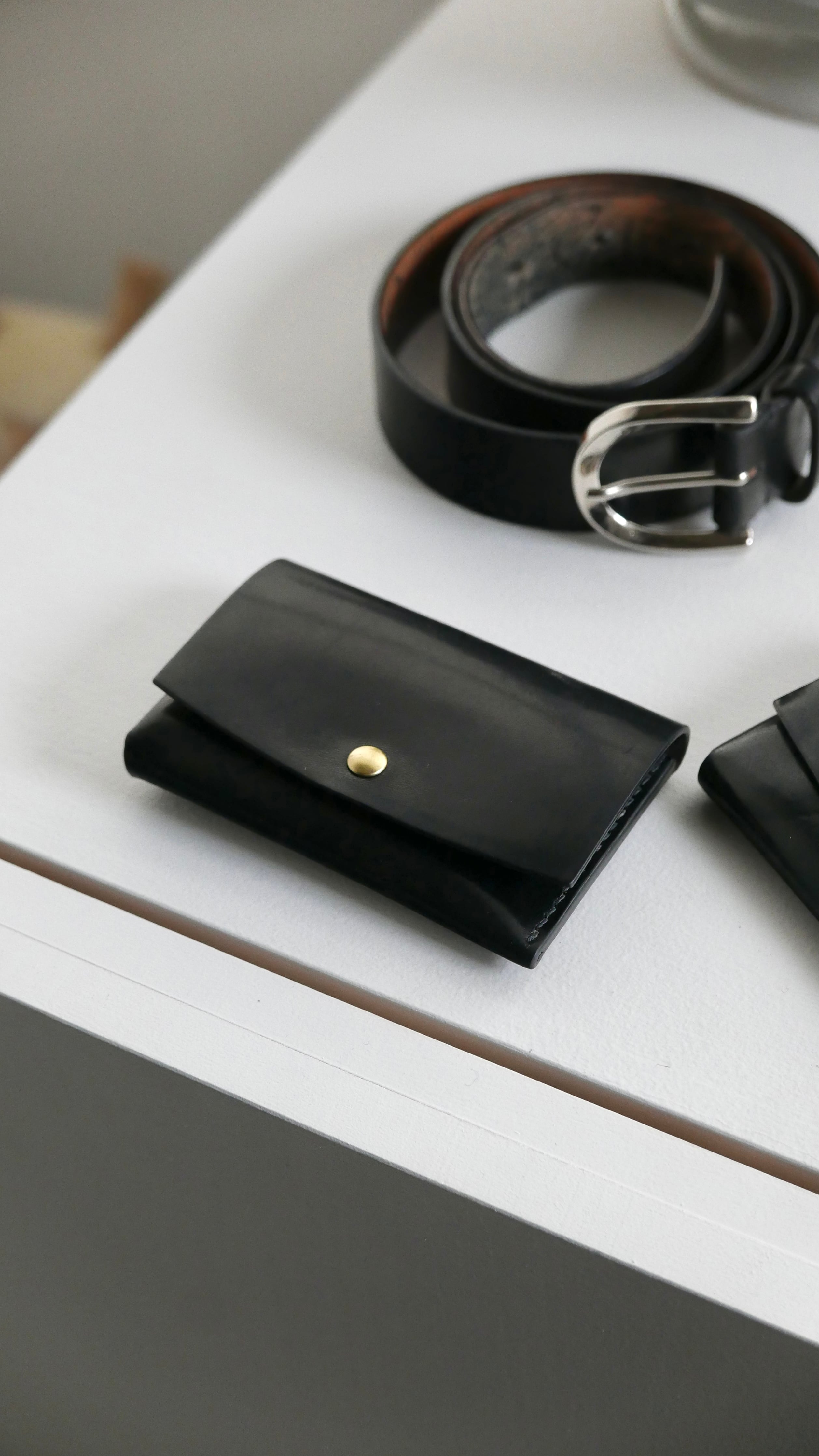 chamoto , mini wallet , black guidi / cavallo culatta