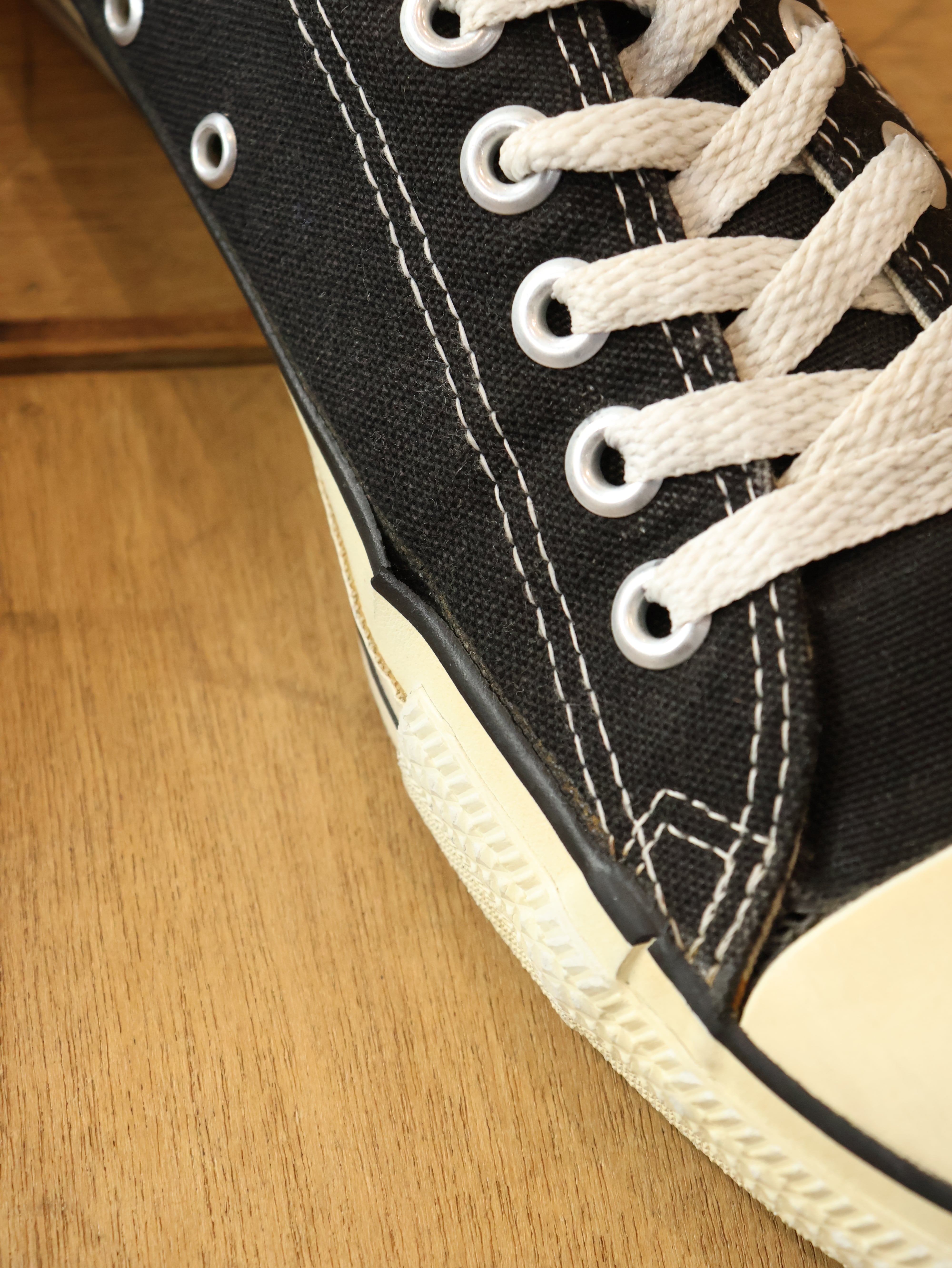 90s CONVERSE ALL STAR LO 表記US9 ブラック オールスター ローカット