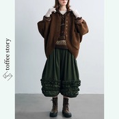 【2color】風を抱くバットスリーブのケープコート 《P0287》