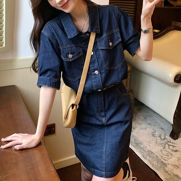 denim mini onepiece | cherrypiiink