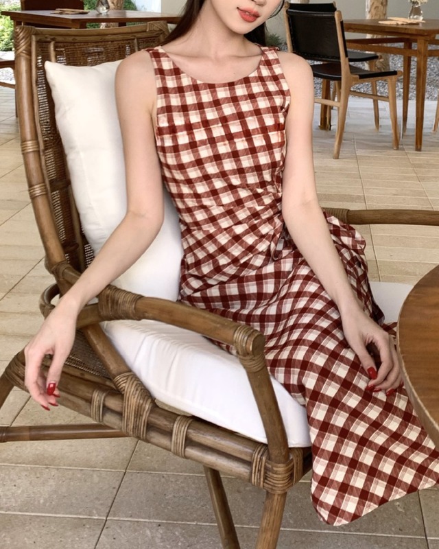 Nostalgic　Plaid Dress