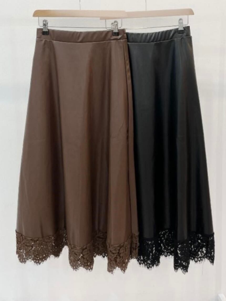 long leather race skirt