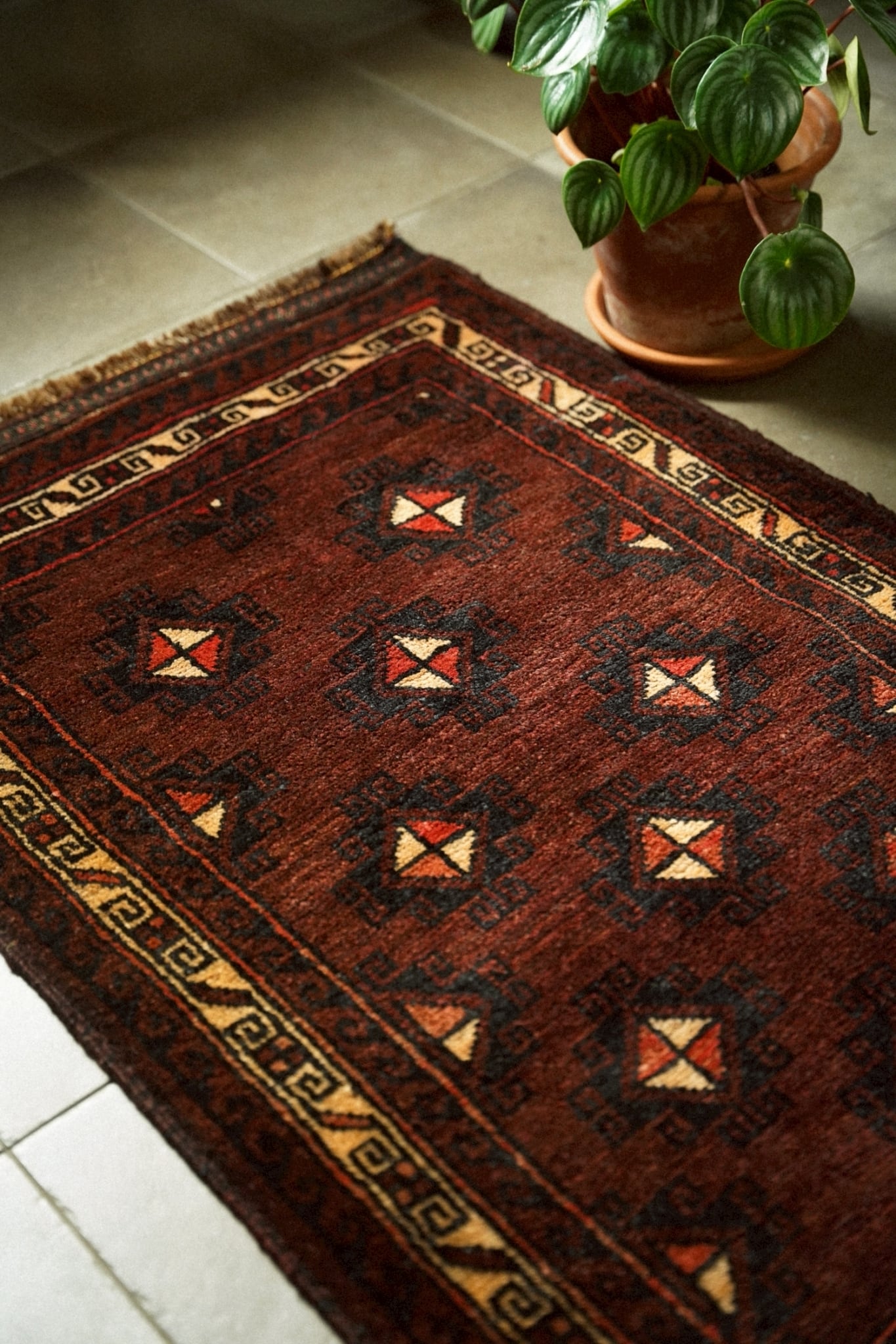 ラグ・カーペット Baluch rug 2110-Vintage Baluch rug | 手織りのヴィンテージラグ専門店 | Bahr