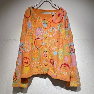 used design cotton knit cardigan