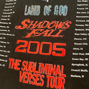 【DELTA MAGNUM WHIGHT】Slipknot  バンドTシャツ 2005年ツアーt バックプリント スリップノット Mサイズ US古着