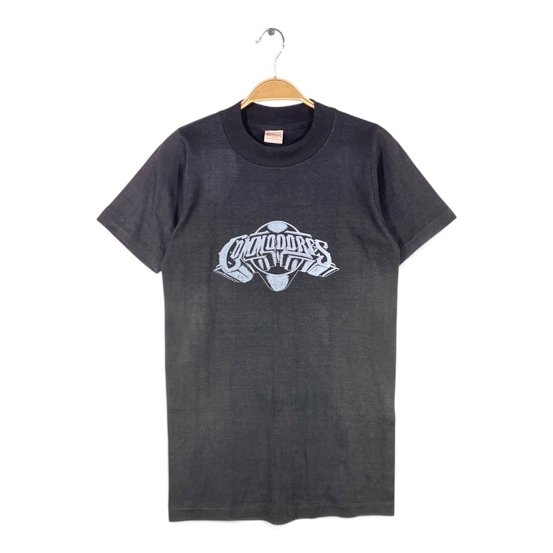 70s コモドアーズ ライオネルリッチー ヴィンテージTシャツ COMMODORES ブラック サイズS 古着 @AAF1011