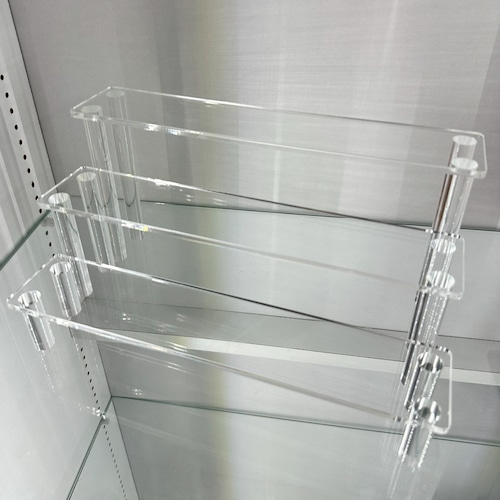 【受注生産】ディスプレイ雛壇 30cm 3段 クリア