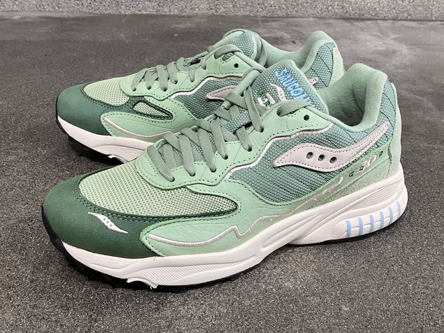 SAUCONY 3D GRID HURRICANE (GREEN/CREAM)