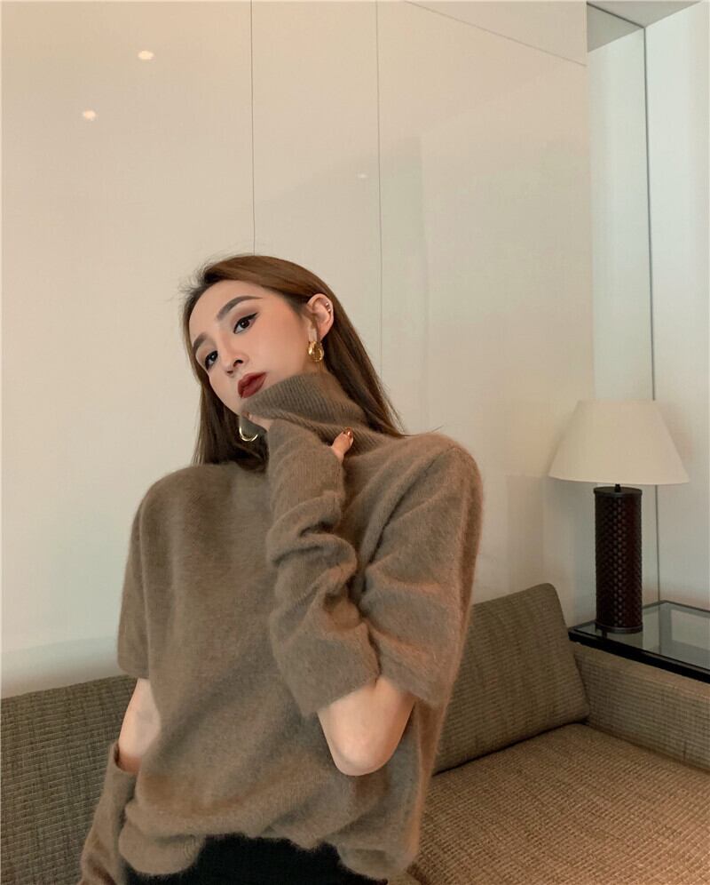 セーター ルーズニットオータムウィンタープルオーバー トップス 秋物 冬物 ブラックストロベリース91025389930