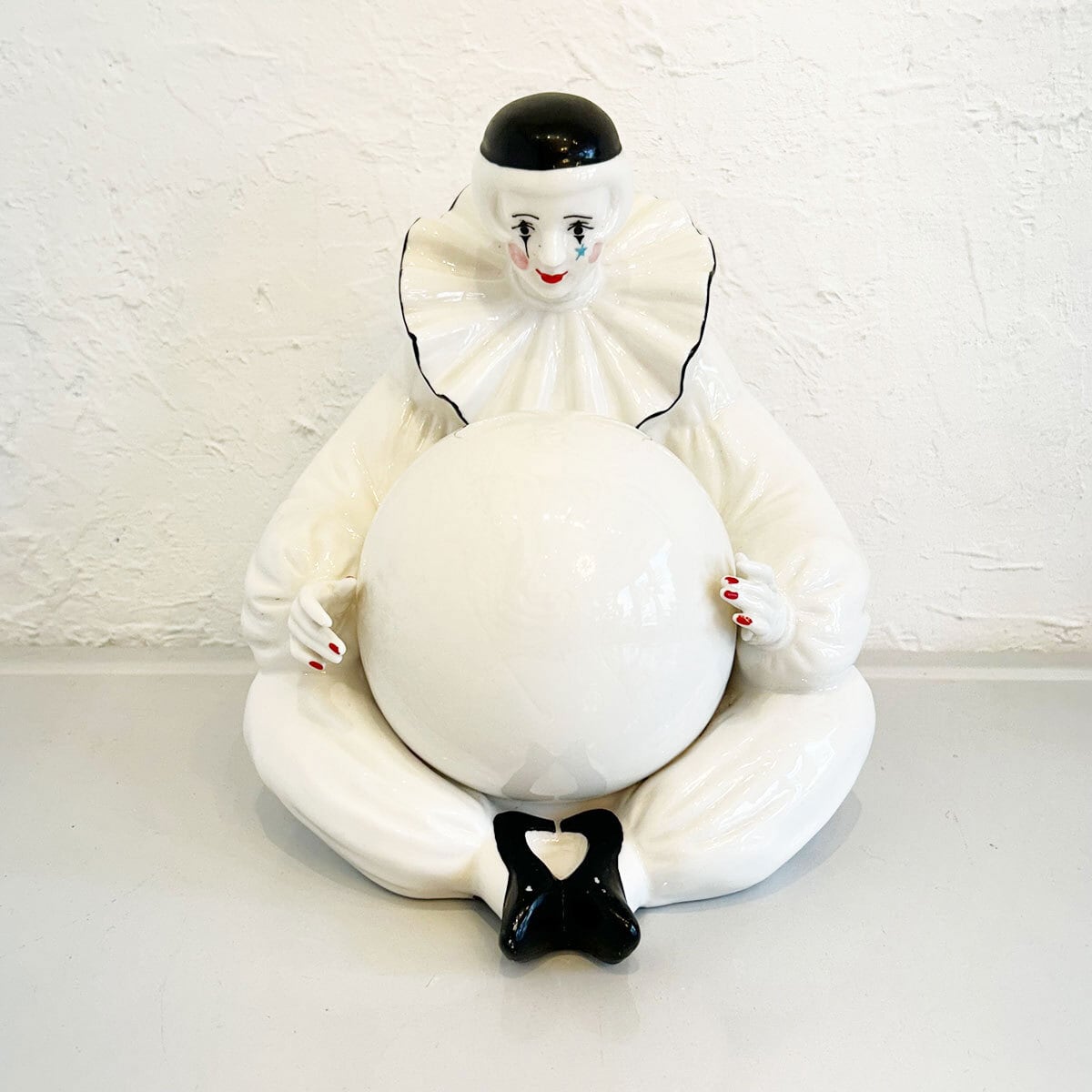 80s Vintage ceramics clown & constellation table lamp | PANIC ART