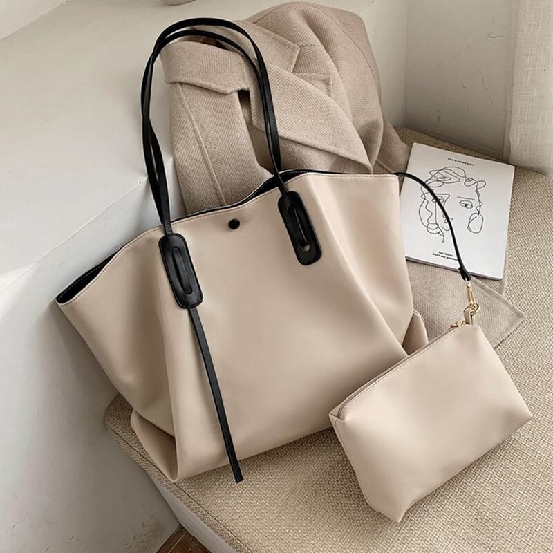 トート バッグ ソフト レザー 大容量 フェミニン ガーリー Cutey 30