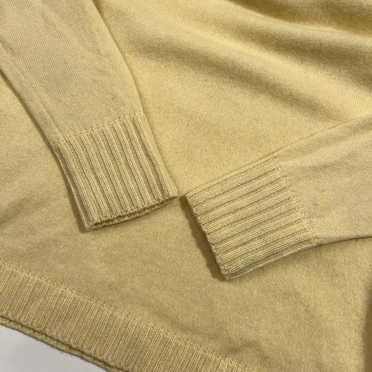 カシミヤ100% Monegal モネガル タートルネック ニット セーター 38/アイボリー レディース