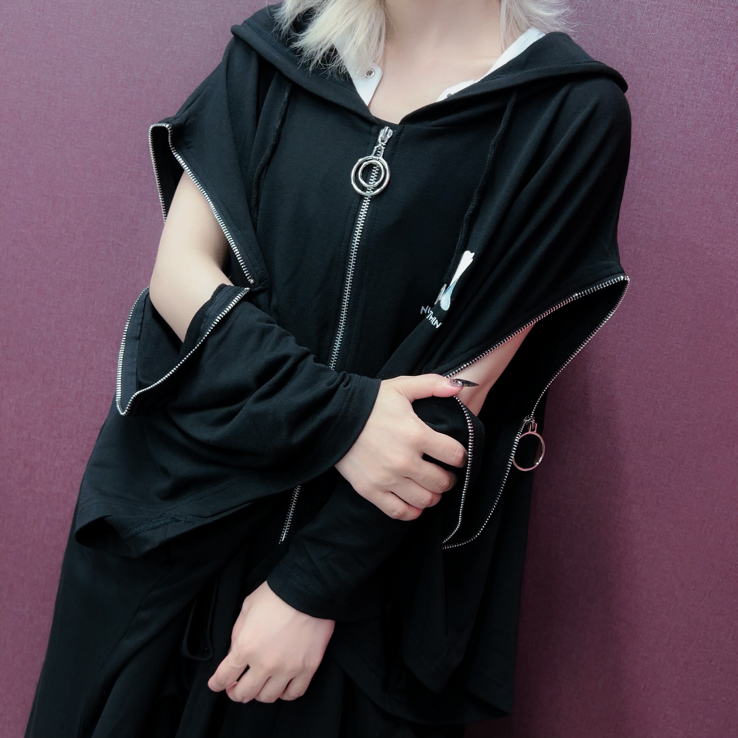 ポンチョ風SUPER OVER SIZE 2WAY ZIP OUTER | NIER CLOTHING