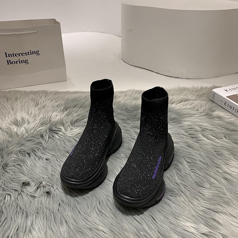 アンクルブーツオータムウィンターレッドカジュアルスリーブブラックソックス レース 靴 シューズ 秋物 冬物 タイツ ストッキング レースアップ フェイクシューズ7280902166