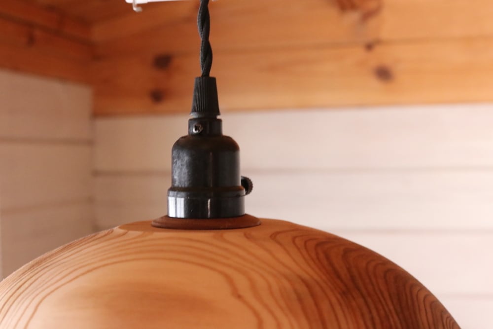 ペンダントライト 杉のランプシェード（1） | 4631 woodturning