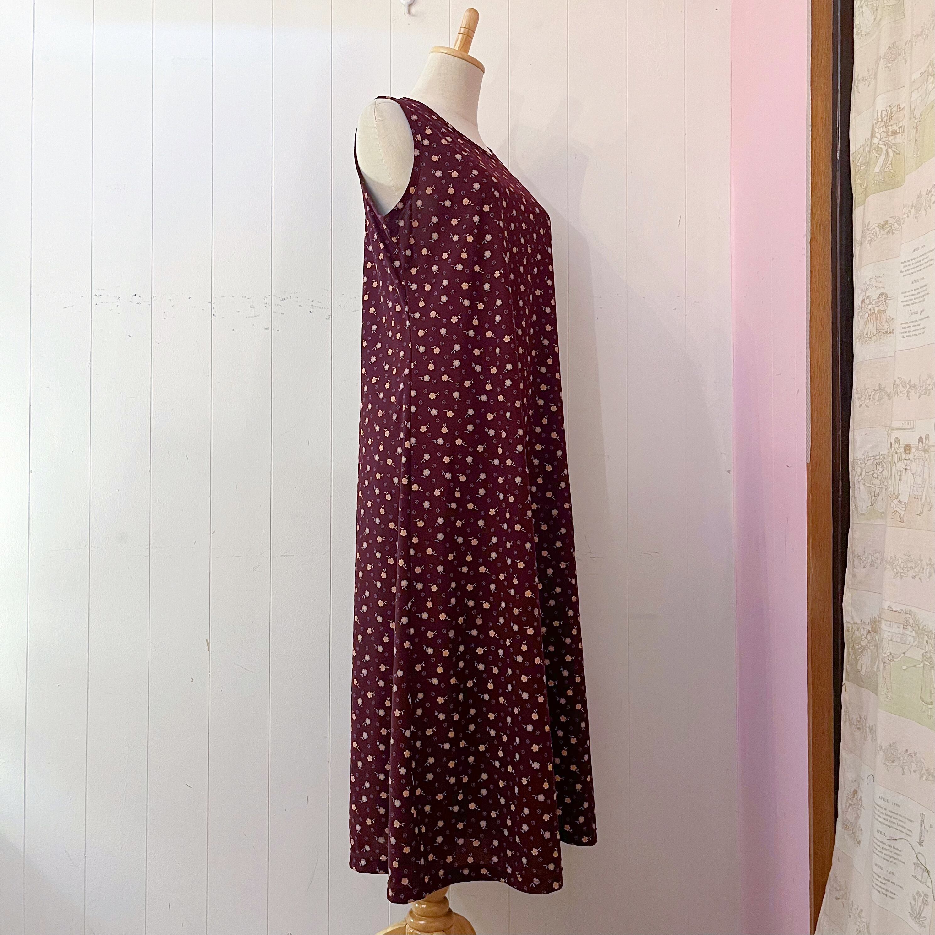 bordeaux flower sleeve less one-piece