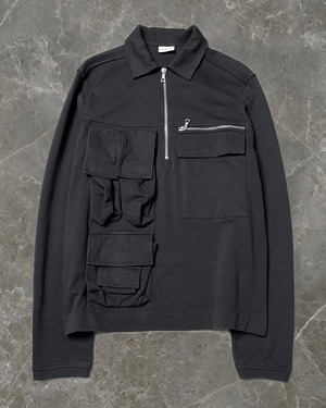 "Dries Van Noten" 3D pocket half zip top