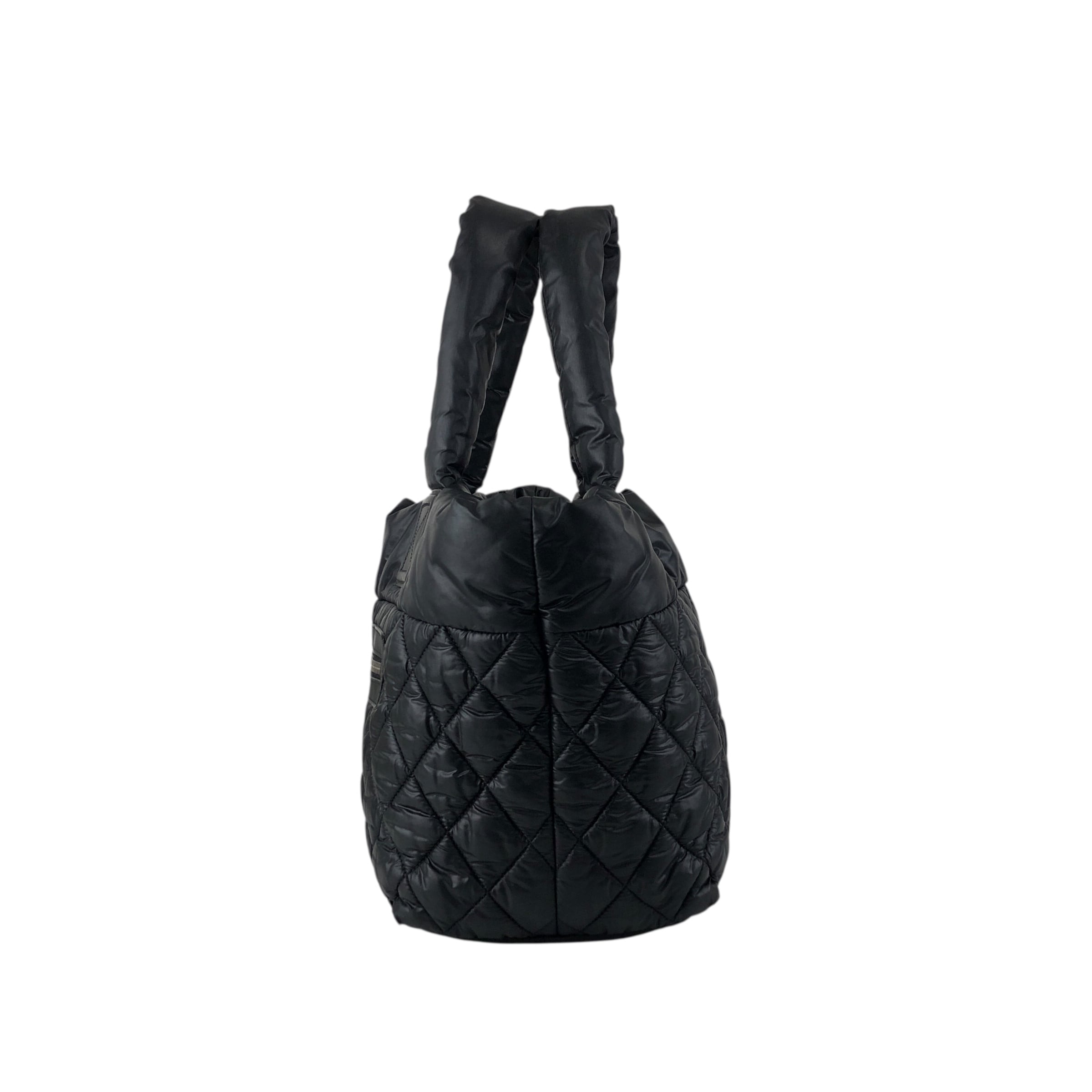 CHANEL　シャネル 　コココクーンGM　トートバッグ ナイロン ブラック　レディース　ハンドバッグ シャネル コココクーン ナイロン×レザー トートバッグ ブラック