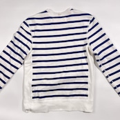 カナダ製 REIGNING CHAMP BEAUTY&YOUTH レイニングチャンプ ボーダー トレーナー カットソー XS/ホワイト×ネイビー系 レディース B&Y別注