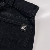 HONDA ホンダ 膝プロテクター対応 ストレッチ ライディング ブラック デニムパンツ サイズ WM /ブラック系 バイクウェア レディース