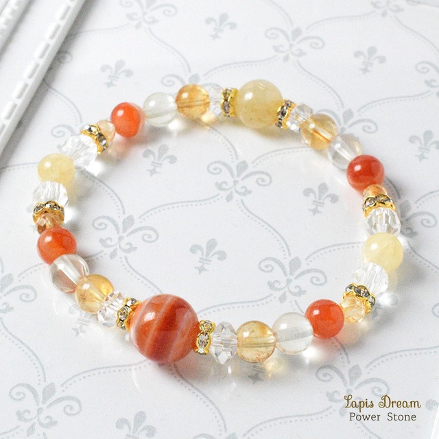 災いを遠ざけて、幸せな人間関係をもたらすお守り | サードオニキス、ルチルクォーツのパワーストーン ブレスレット