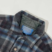 USA製 PENDLETON ペンドルトン チェック ウール 長袖 ネルシャツ L/ブルー系 メンズ