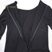 フラダンス 衣装 ワンピース ドレス プアラニ ブラック系 PUALANI ティアレ柄 長袖 ワンポイント ラメ タヒチアン 上品 きれい 華やか 鮮やか かわいい 黒 紫 ハワイアン アロハ ハワイアンプリント フラ ダンス レッスン 練習 エレガント