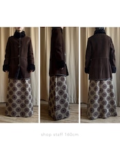 MADE IN TRUKEY sheepskin brown half coat-5133-1