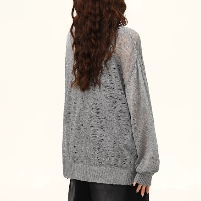 cassic lettering mesh knit　クラシックレタリングメッシュニット　J2136