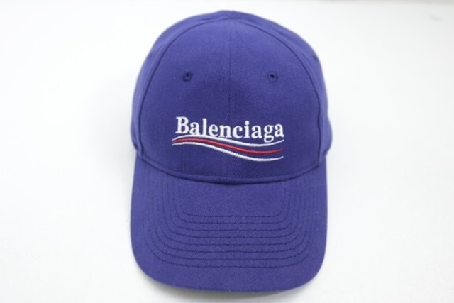 BALENCIAGA CAMPAIGN LOGO BASEBALL CAP BLUE LARGE 58 90JE6080