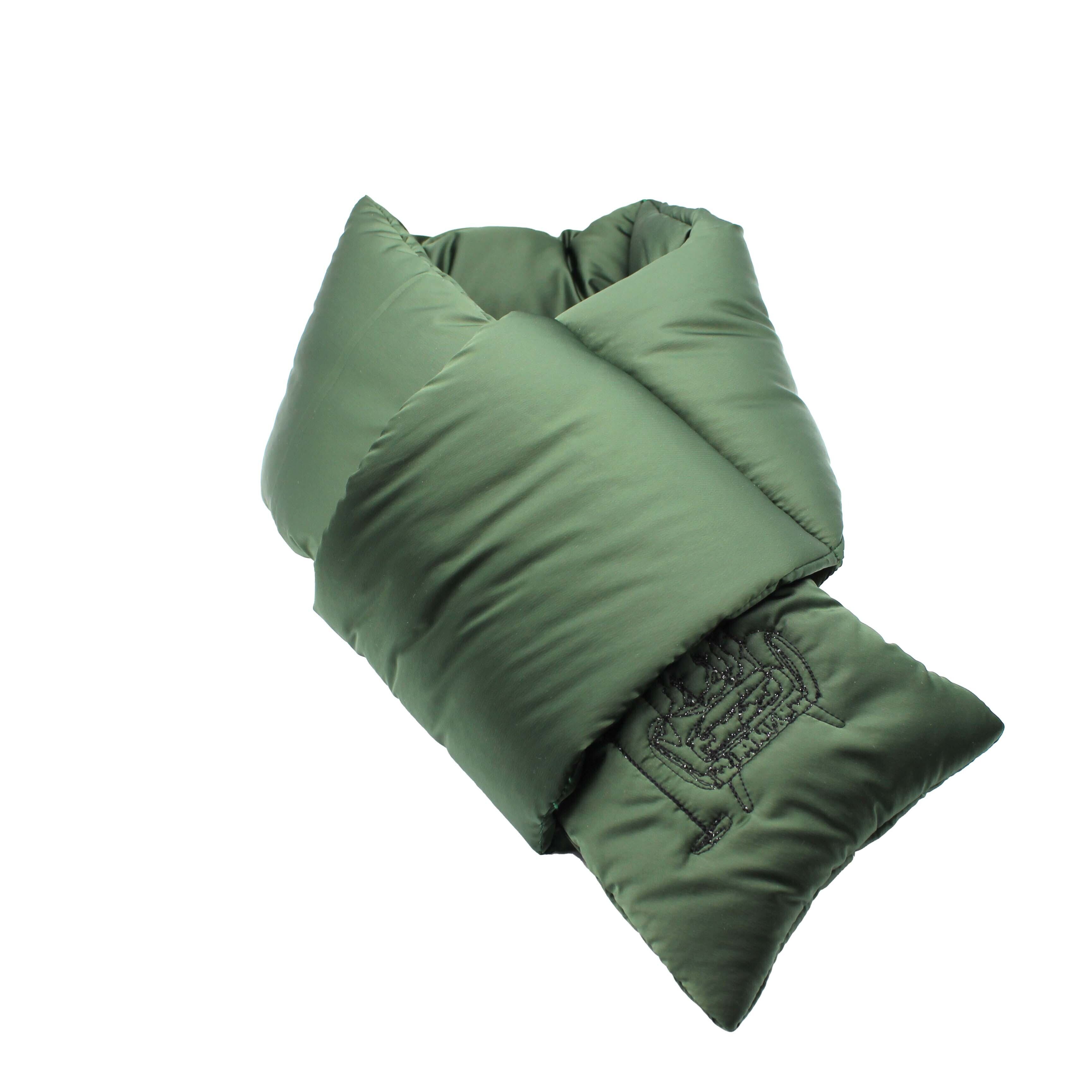 中綿入り刺繍マフラー -khaki(sofa & standlight)-