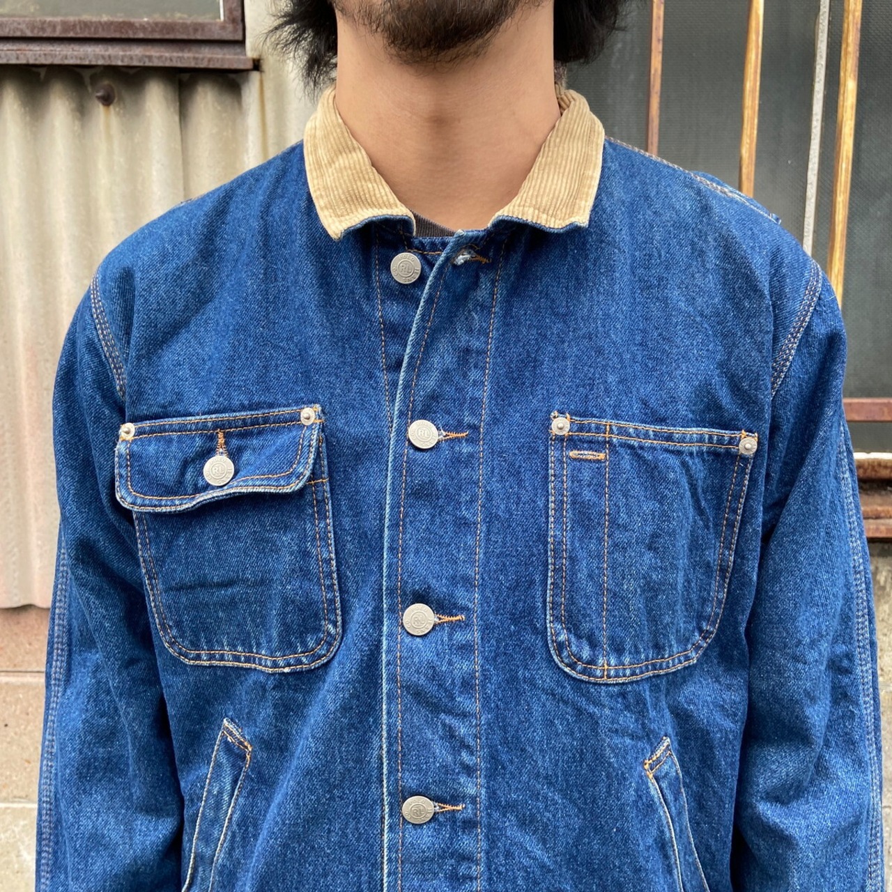 POLO JEANS COMPANY ポロジーンズ コーデュロイ襟 デニムジャケット 