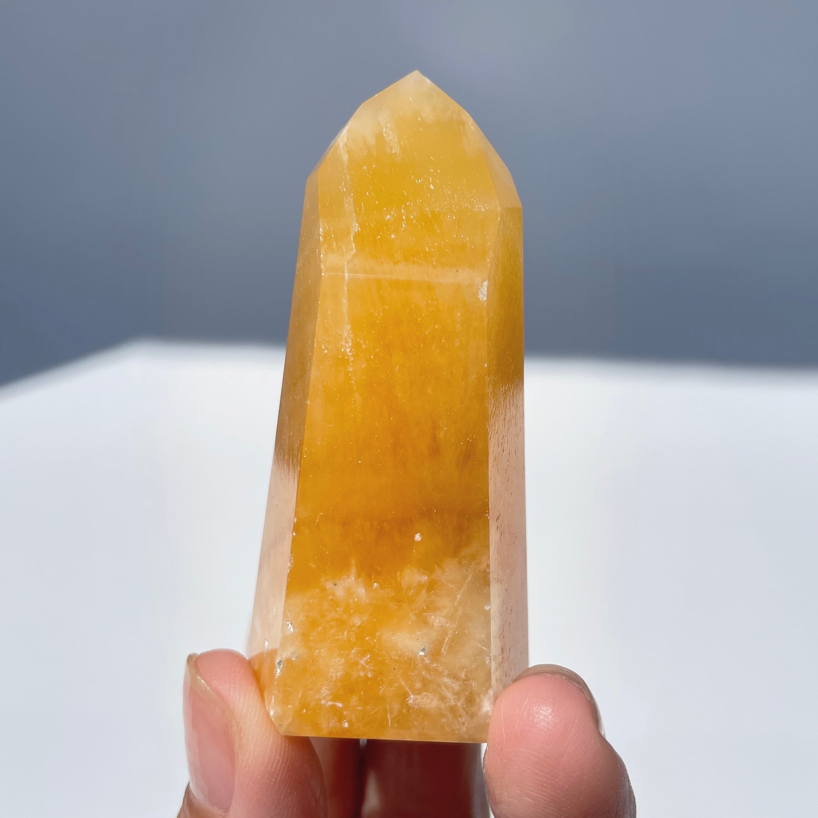 オレンジカルサイト オレンジカルサイト タワー型31◇ Orange Calcite ◇天然石・鉱物