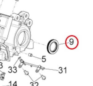 Aprilia 09～22 RSV4/Tuono 1000 /1100 Gasket ring 30x47x7 857128