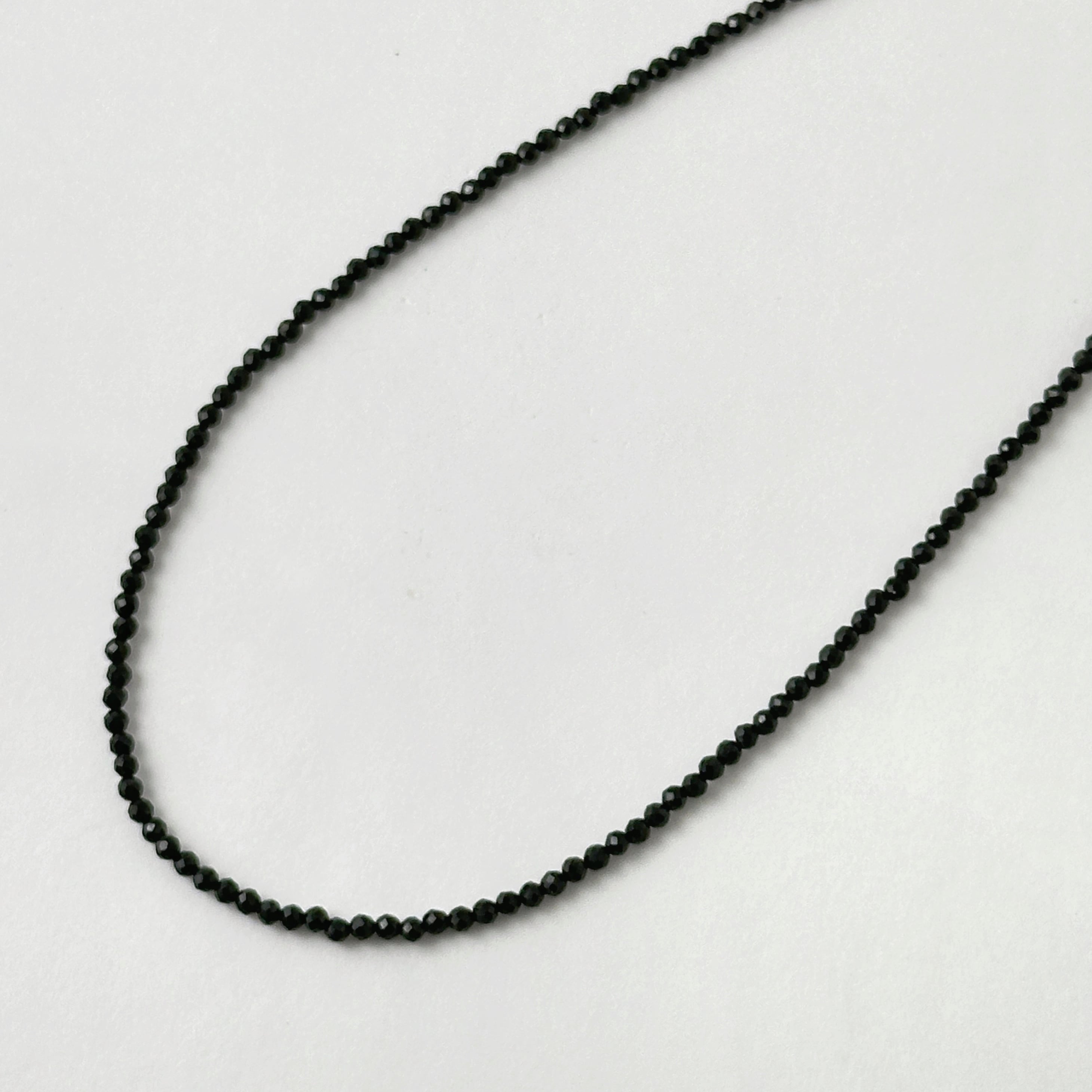 Lagoon Original ブラック スピネル 0.2cm 一連 ネックレス 40/45cm