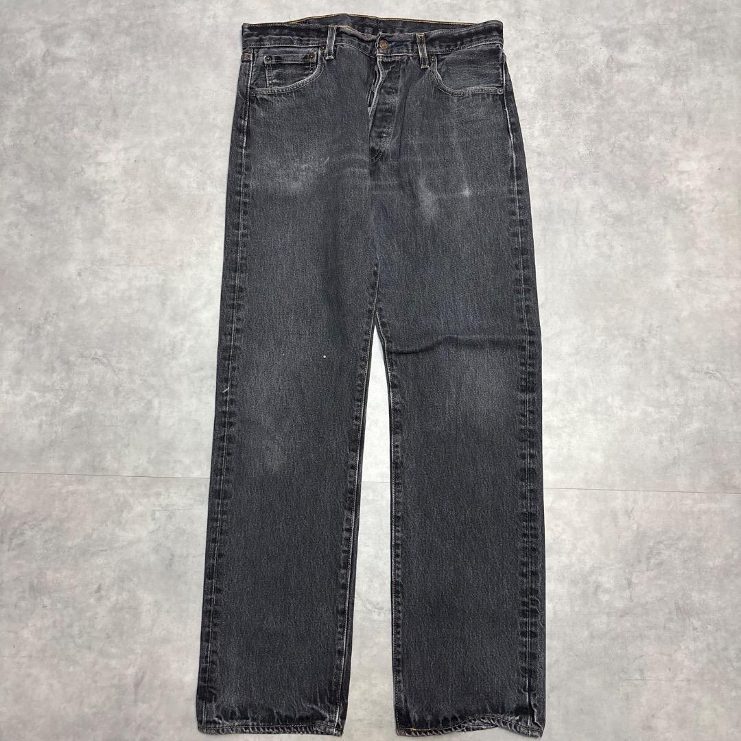 リーバイス501 Levis W34 ブラックデニム 黒 古着 21076