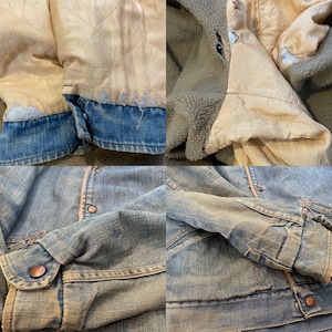 【Wrangler】70s USA製 黒タグ デニムジャケット ボア ヴィンテージ us古着