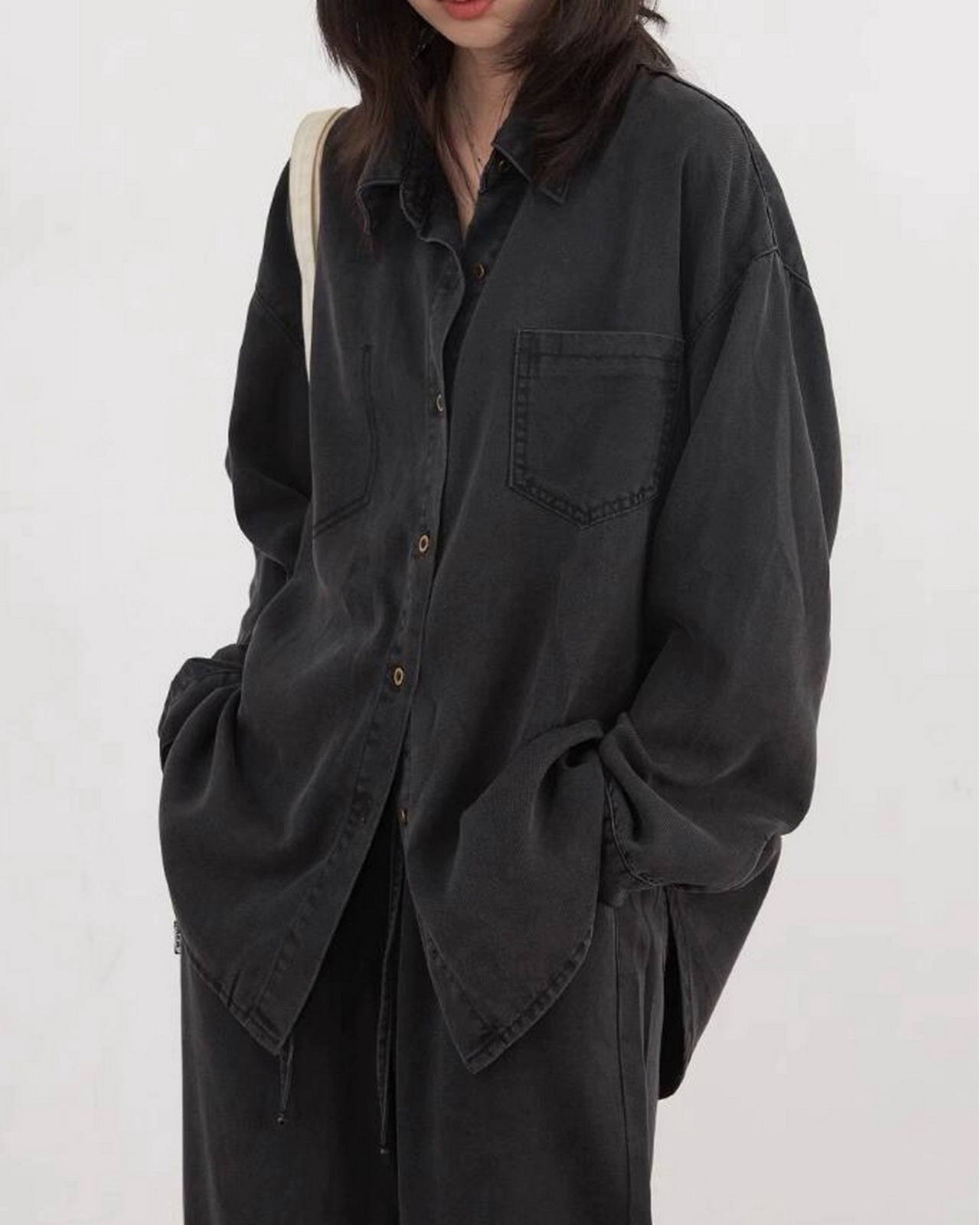 シャツワイドレッグパンツスーツ A0217 - 3