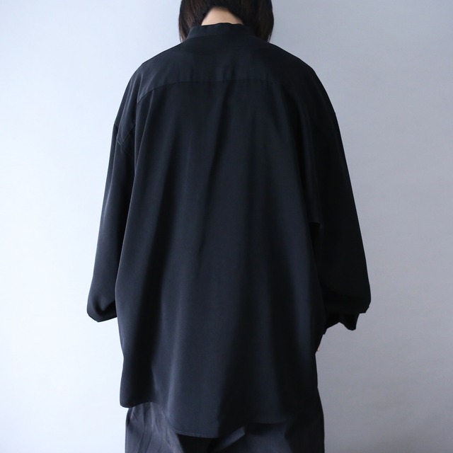 "刺繍" silver ornament  fry-front minimal mode special shirt