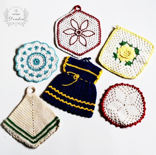 アメリカンヴィンテージ ポットホルダー 6点セット【sa803a】